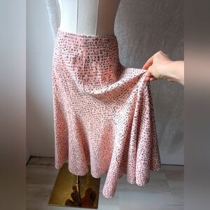 VTG Richard Buckard Baby Pink Pastel Maxi Skirt Cotton Unknown Characters